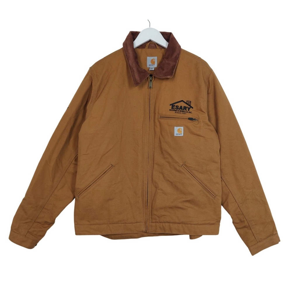 Carhartt 103828 Detroit Jacket Brown Blanket Lined Duck Canvas Mens Large